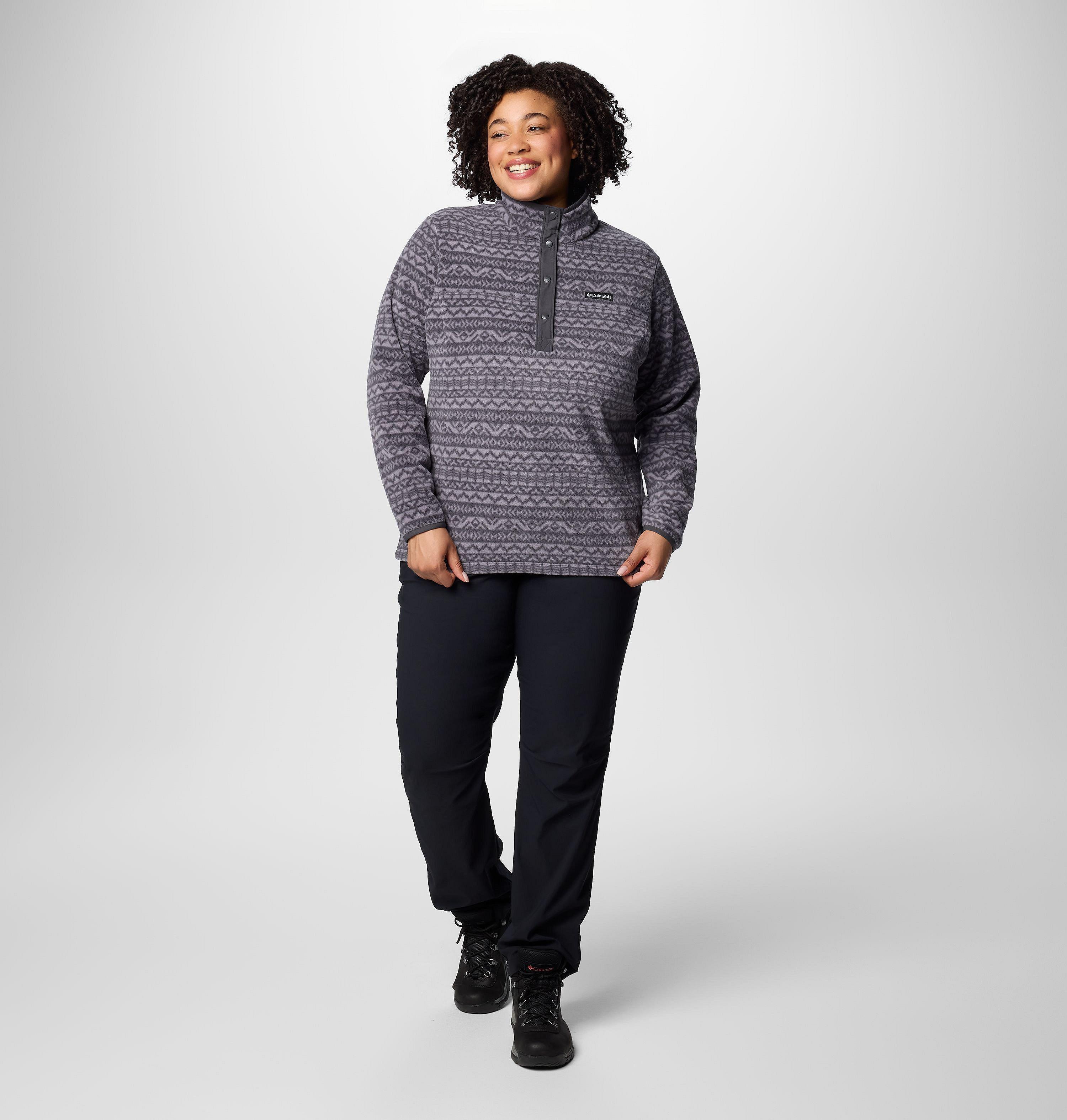 Women's Benton Springs Printed Half Snap Fleece Pullover - Plus Size | 011 | 2X 3