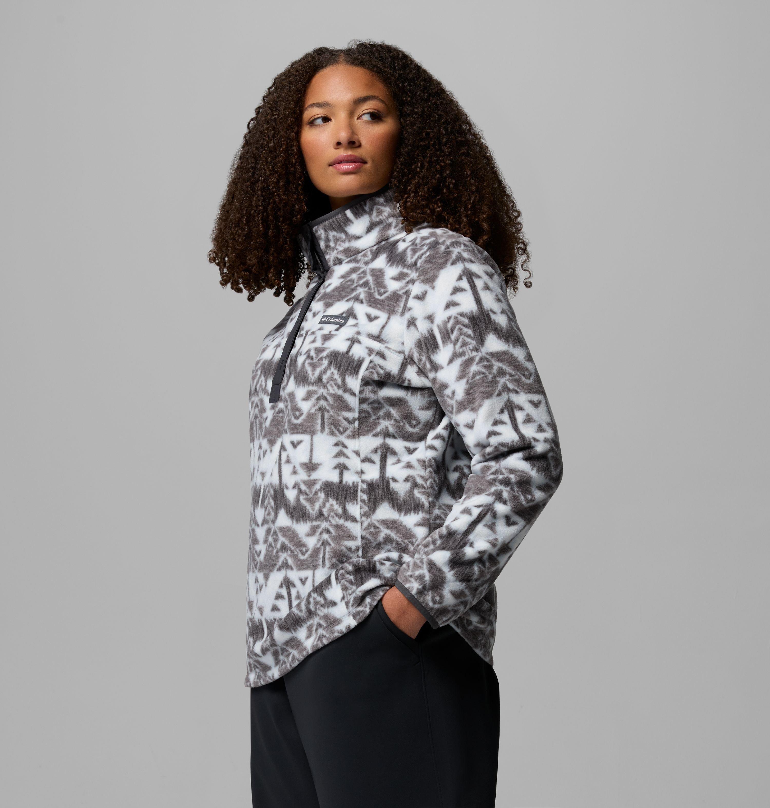 Women's Benton Springs Printed Half Snap Fleece Pullover - Plus Size | 031 | 2X 4