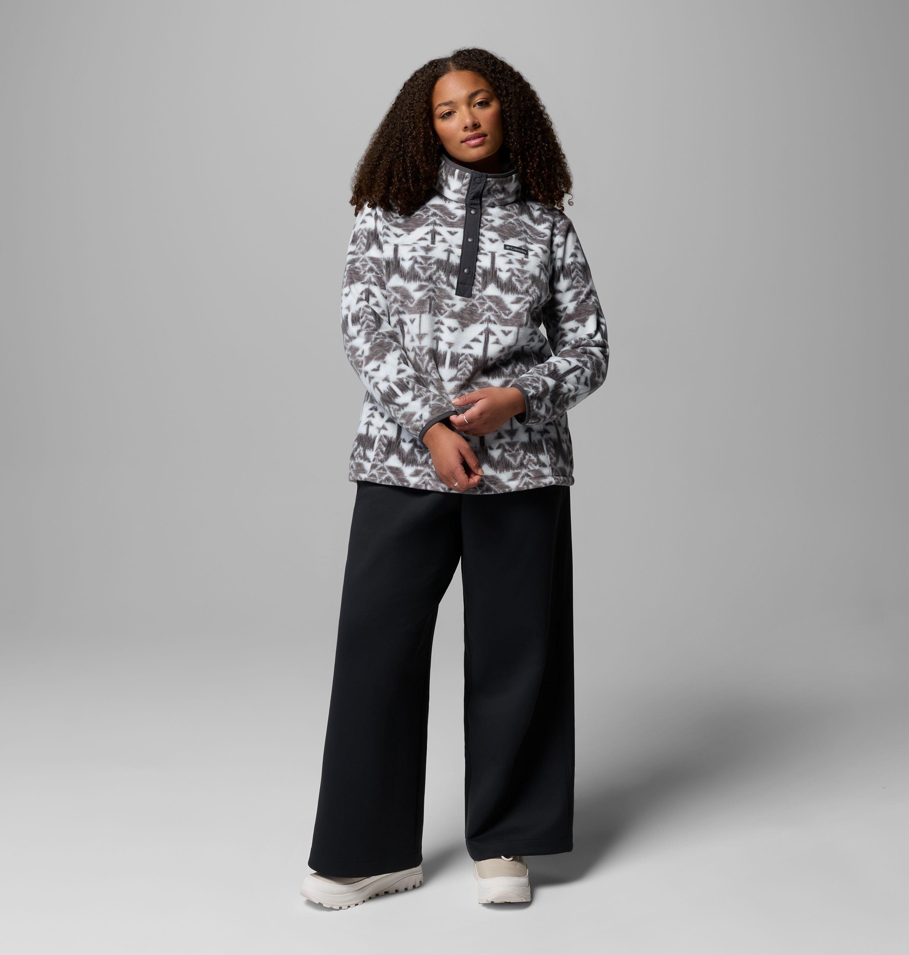 Women's Benton Springs Printed Half Snap Fleece Pullover - Plus Size | 031 | 2X 2