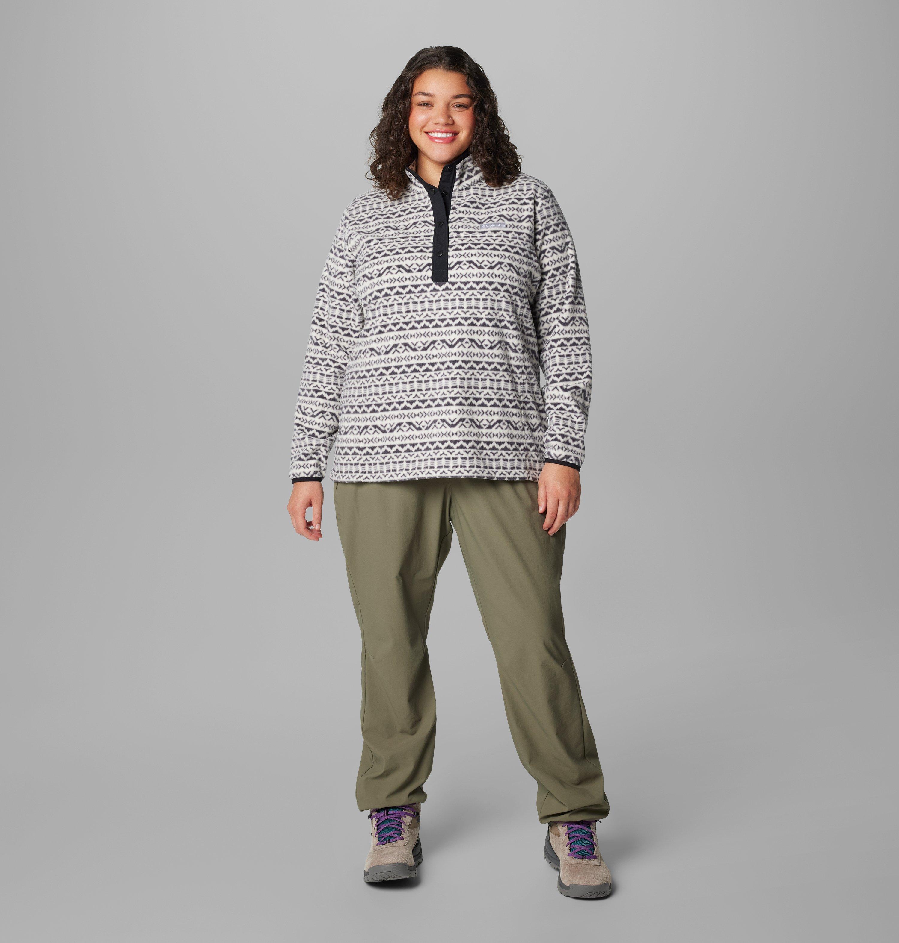 Women's Benton Springs Printed Half Snap Fleece Pullover - Plus Size 3