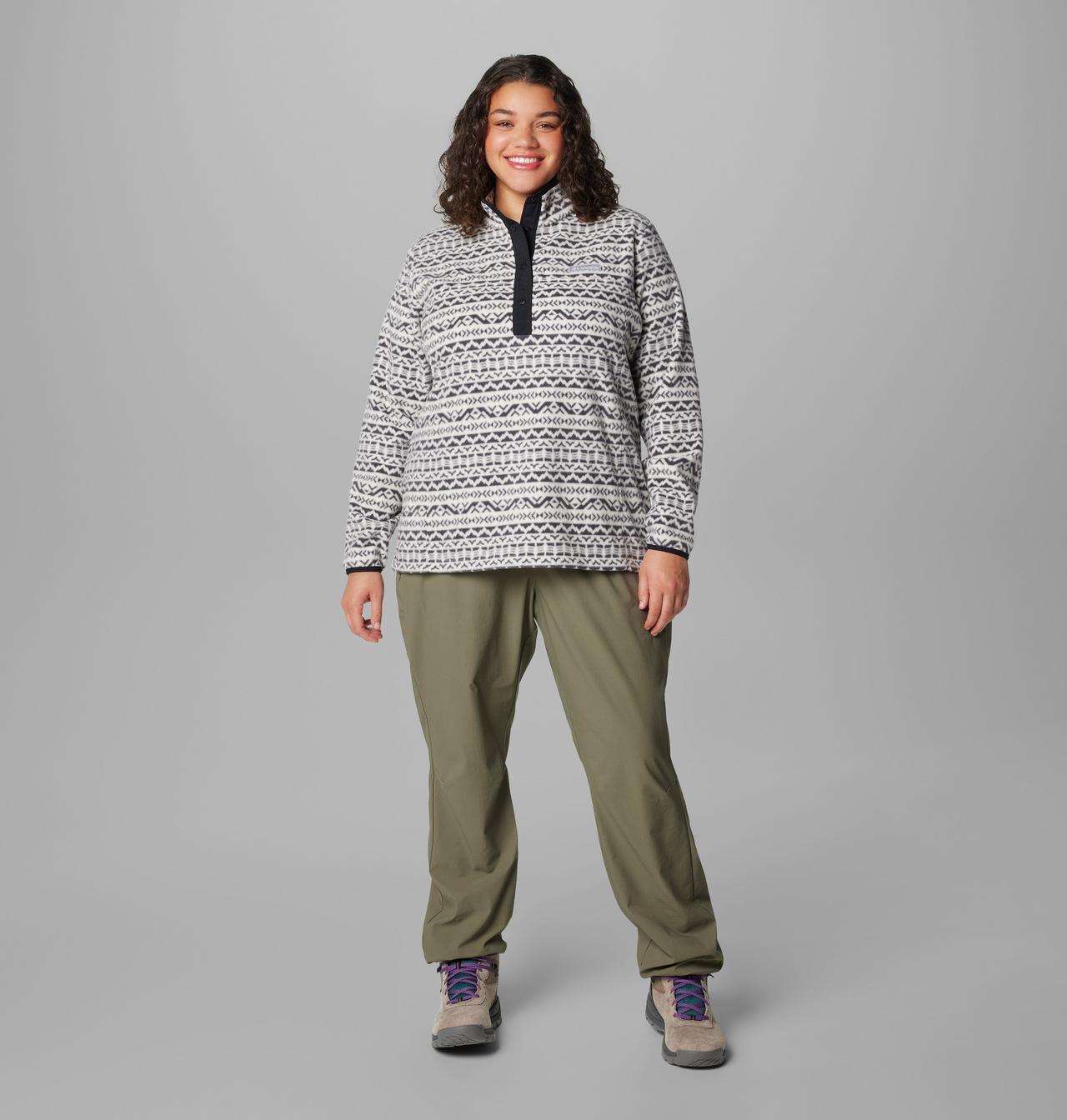 Women's Benton Springs™ Printed Half Snap Fleece Pullover - Plus Size 3