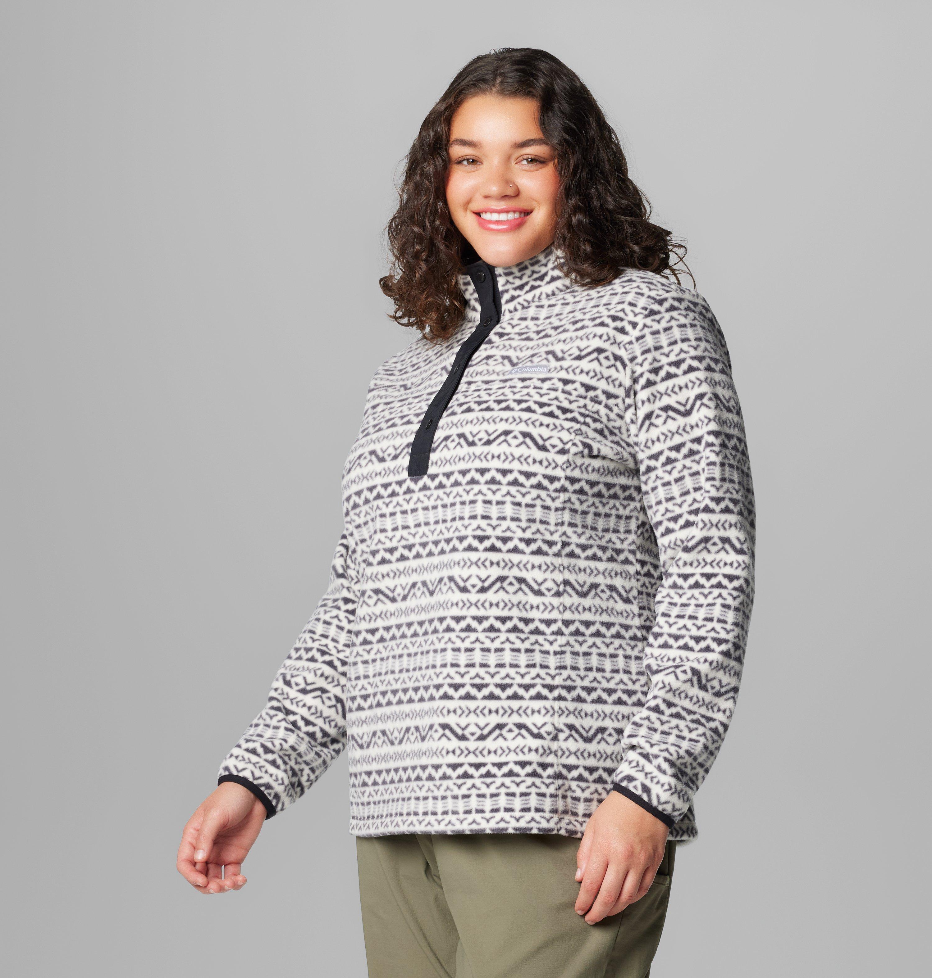 Women's Benton Springs Printed Half Snap Fleece Pullover - Plus Size 4
