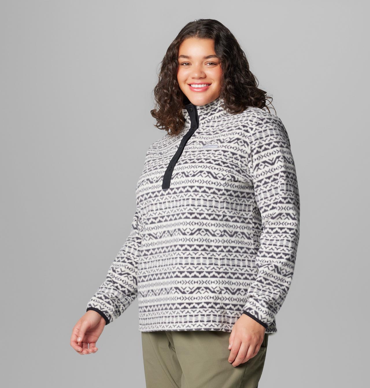Women's Benton Springs™ Printed Half Snap Fleece Pullover - Plus Size 4