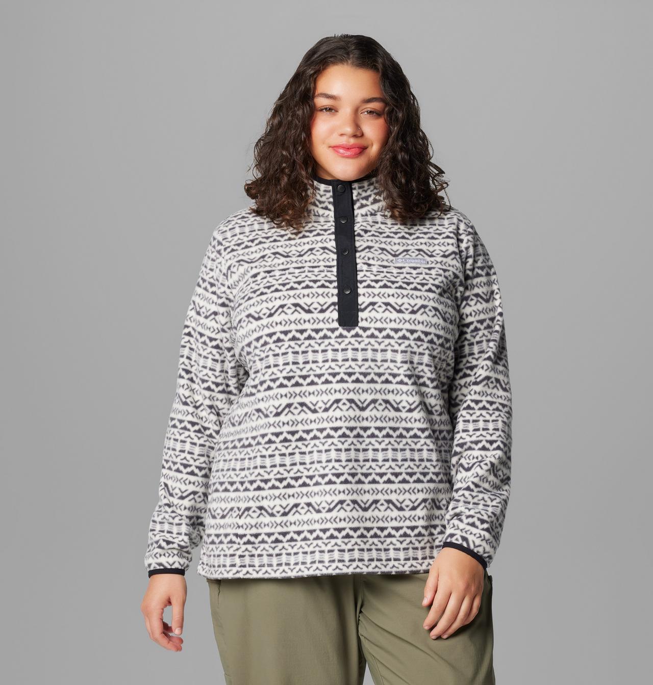 Women's Benton Springs™ Printed Half Snap Fleece Pullover - Plus Size 1