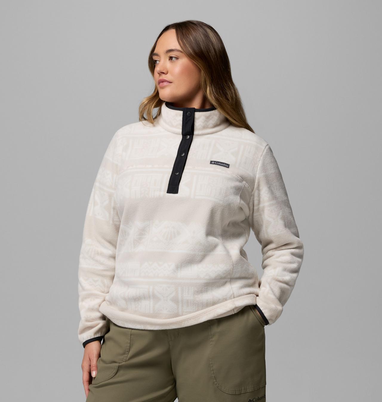 Women's Benton Springs™ Printed Half Snap Fleece Pullover - Plus Size | 278 | 1X 4