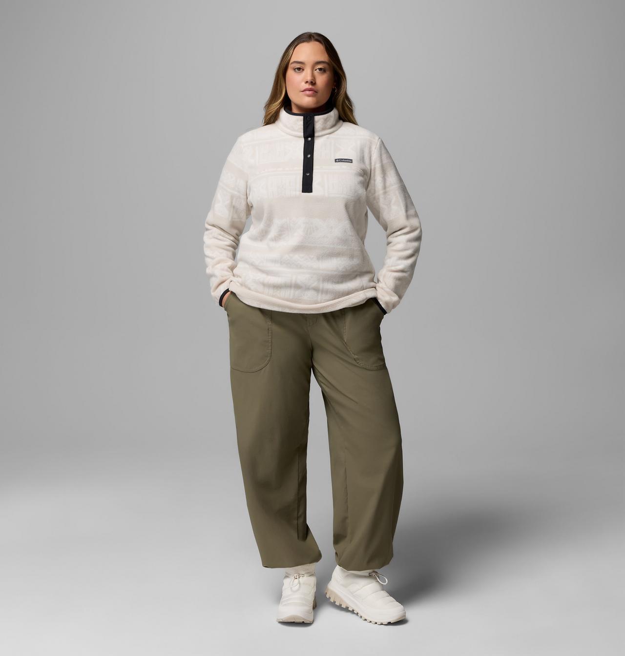 Women's Benton Springs™ Printed Half Snap Fleece Pullover - Plus Size | 278 | 1X 2