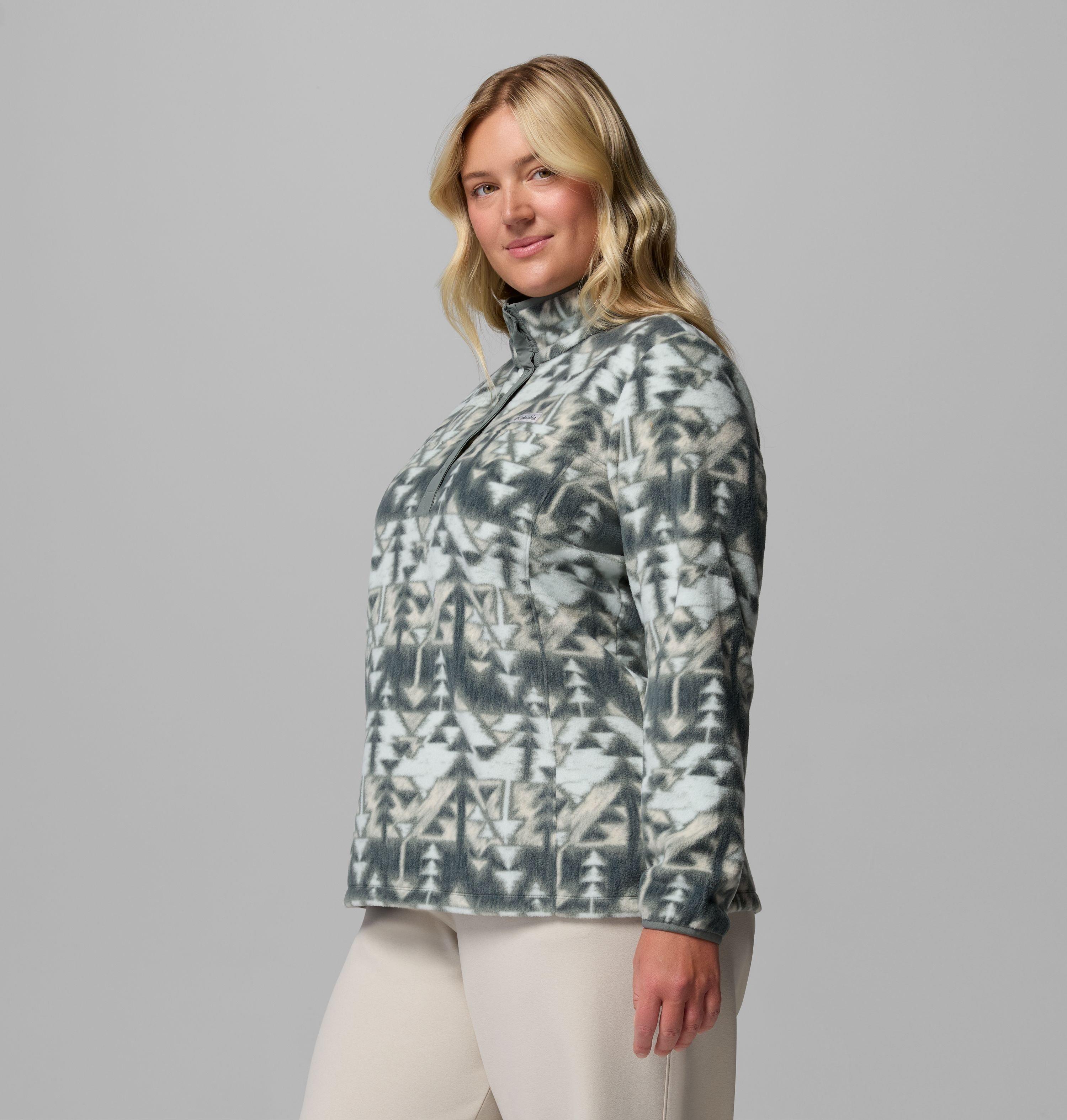 Women's Benton Springs Printed Half Snap Fleece Pullover - Plus Size 4
