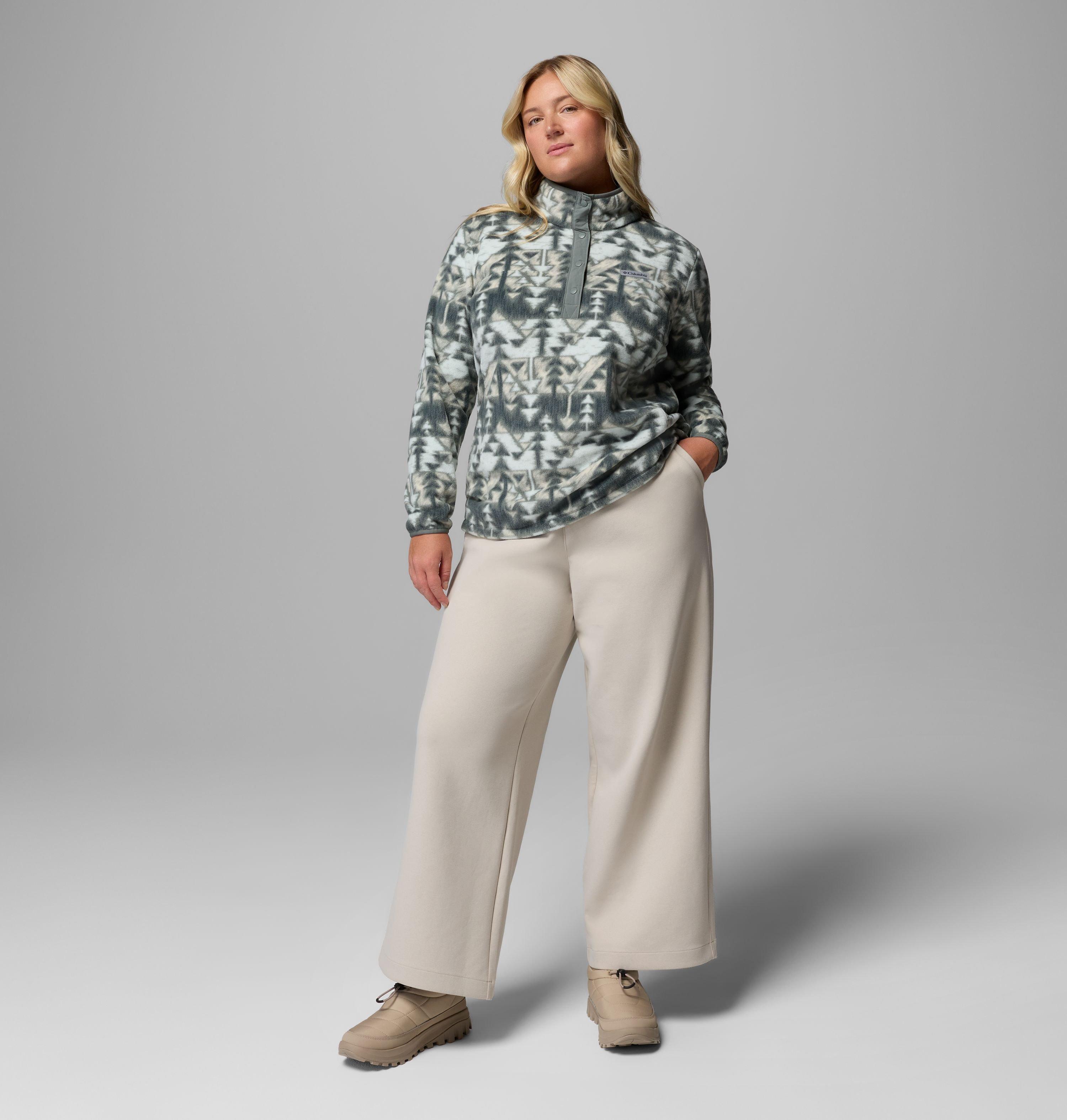 Women's Benton Springs Printed Half Snap Fleece Pullover - Plus Size 2