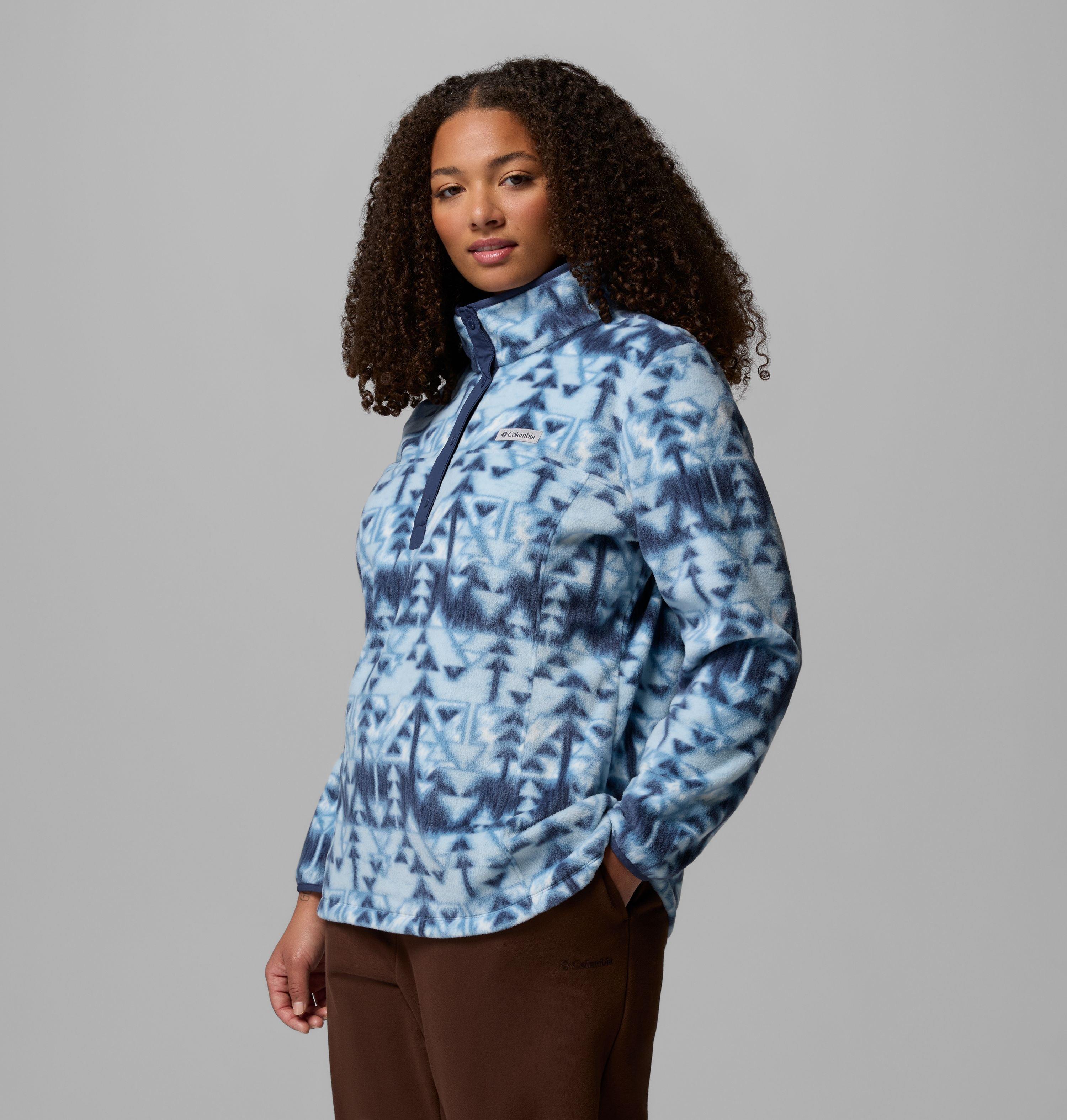 Chandail imprimé à demi-fermeture pressionnée en laine polaire Benton Springs pour femme – Grandes tailles | 447 | 1X 4