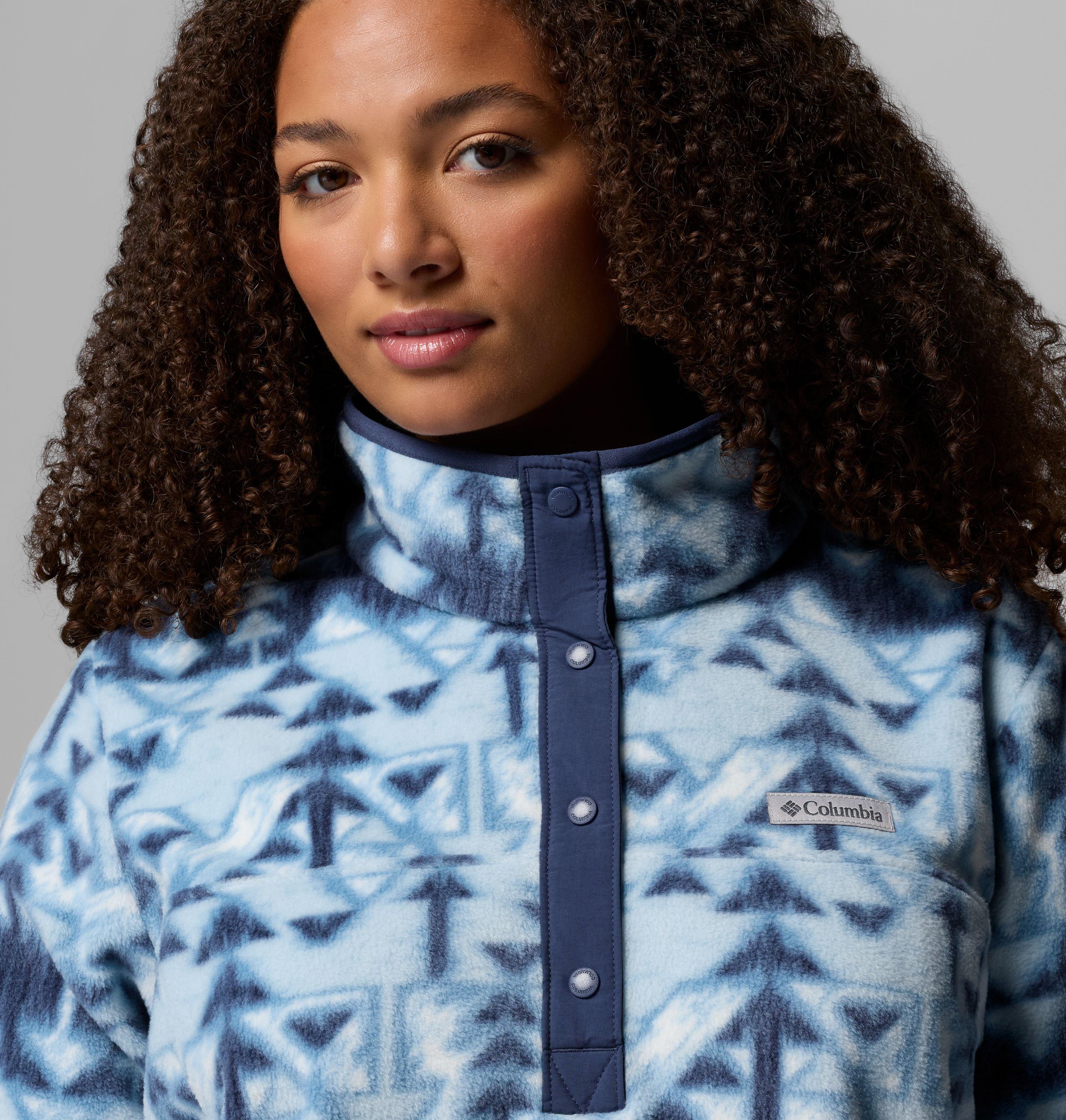 Chandail imprimé à demi-fermeture pressionnée en laine polaire Benton Springs pour femme – Grandes tailles | 447 | 1X 5