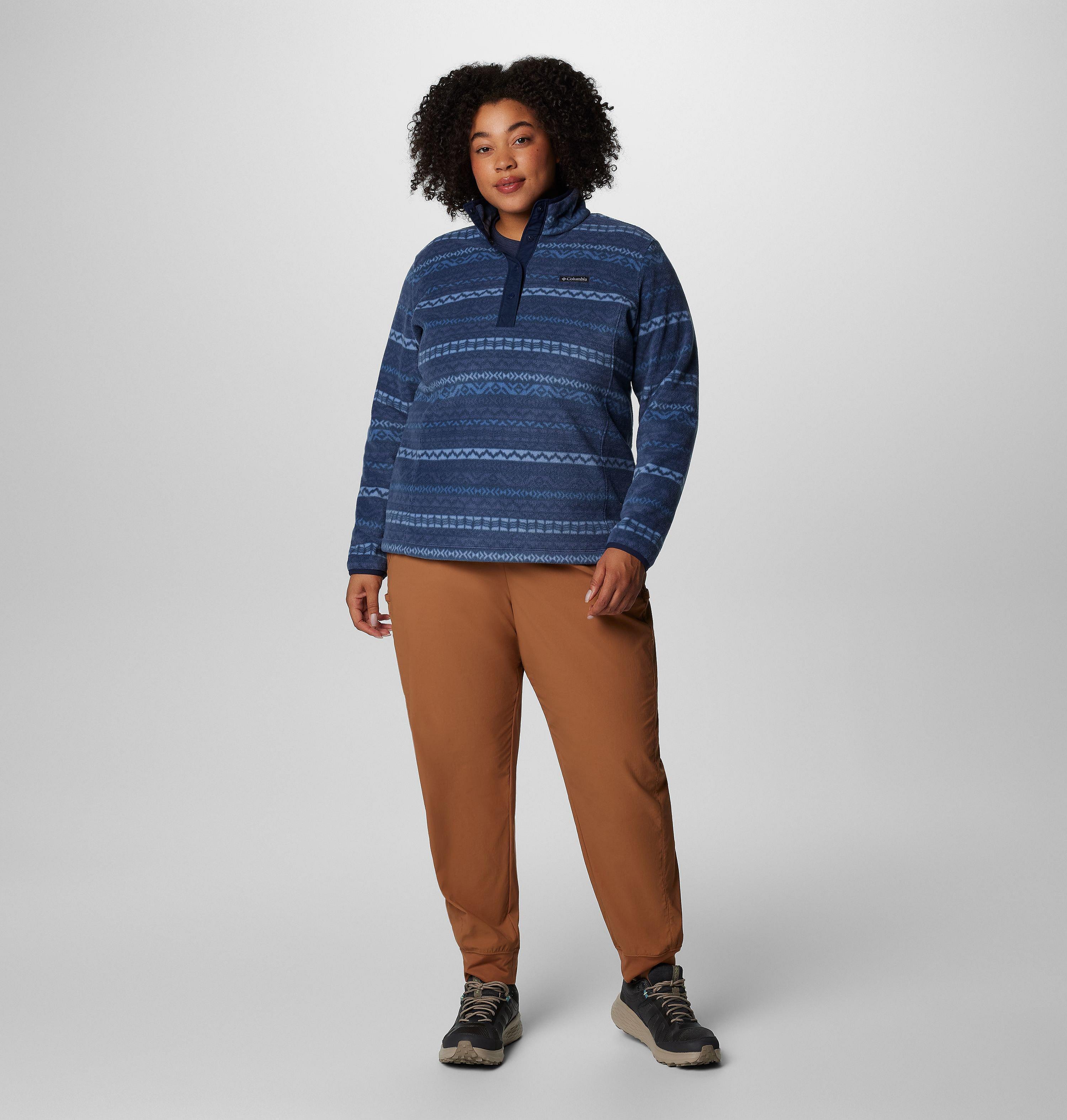 Women's Benton Springs Printed Half Snap Fleece Pullover - Plus Size 3