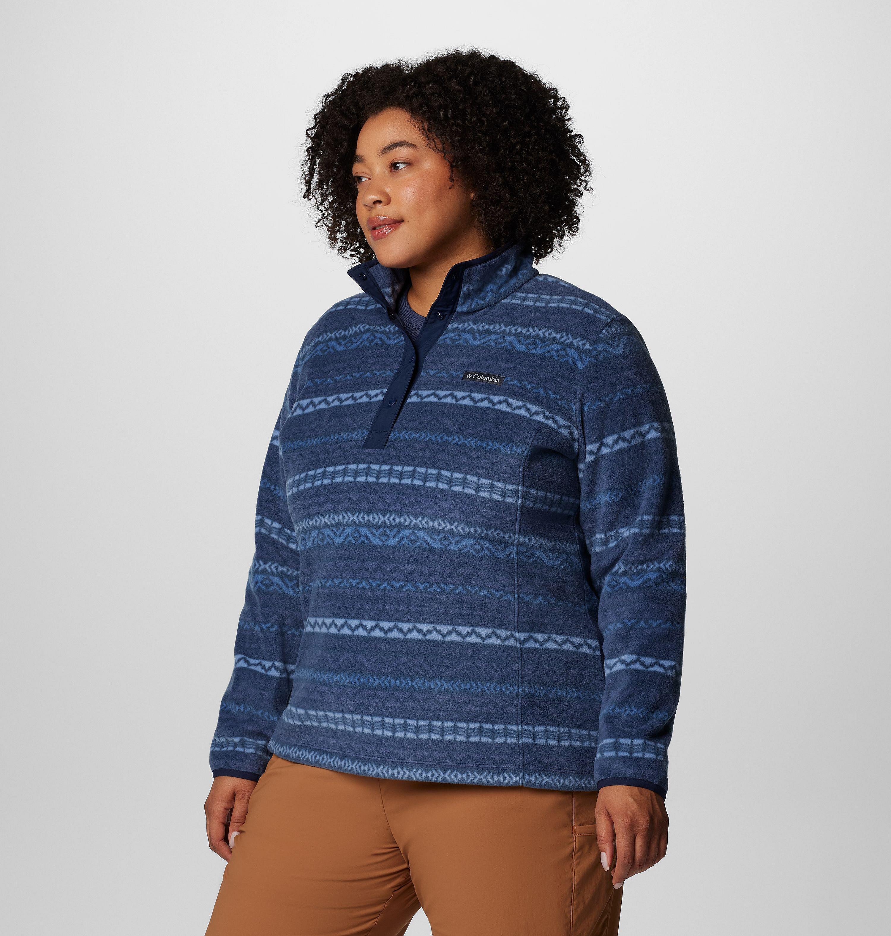 Women's Benton Springs Printed Half Snap Fleece Pullover - Plus Size 4