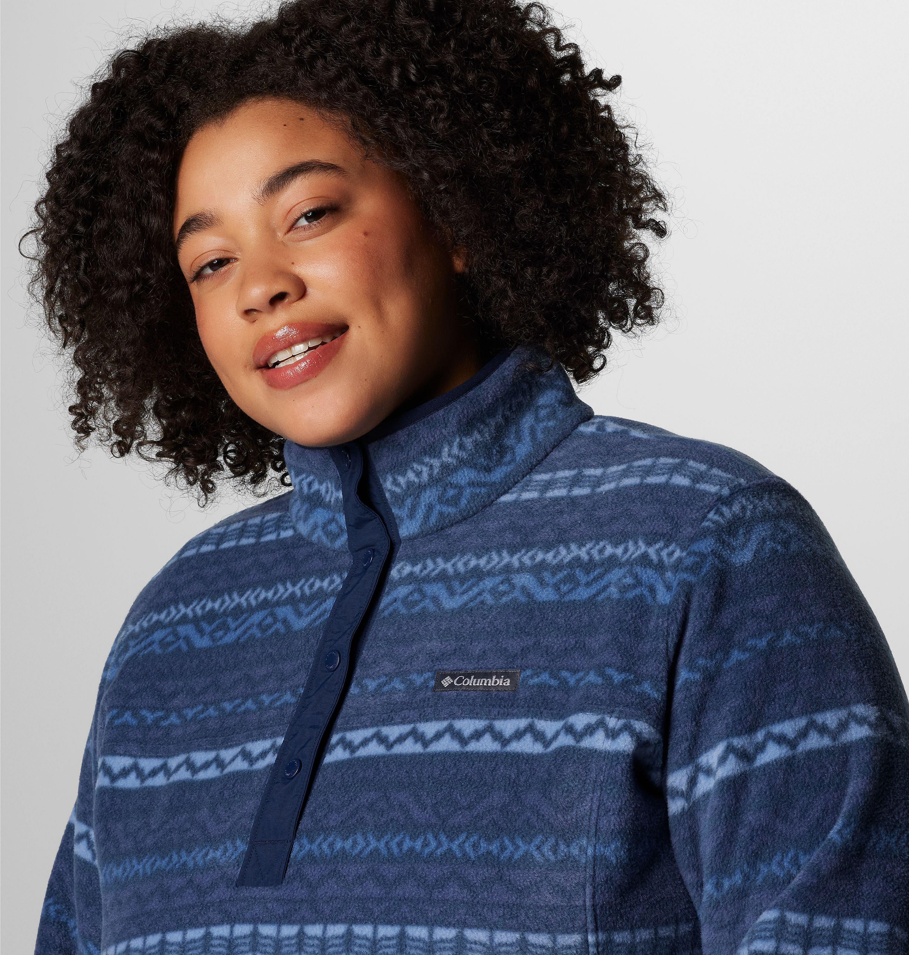 Women's Benton Springs Printed Half Snap Fleece Pullover - Plus Size 5
