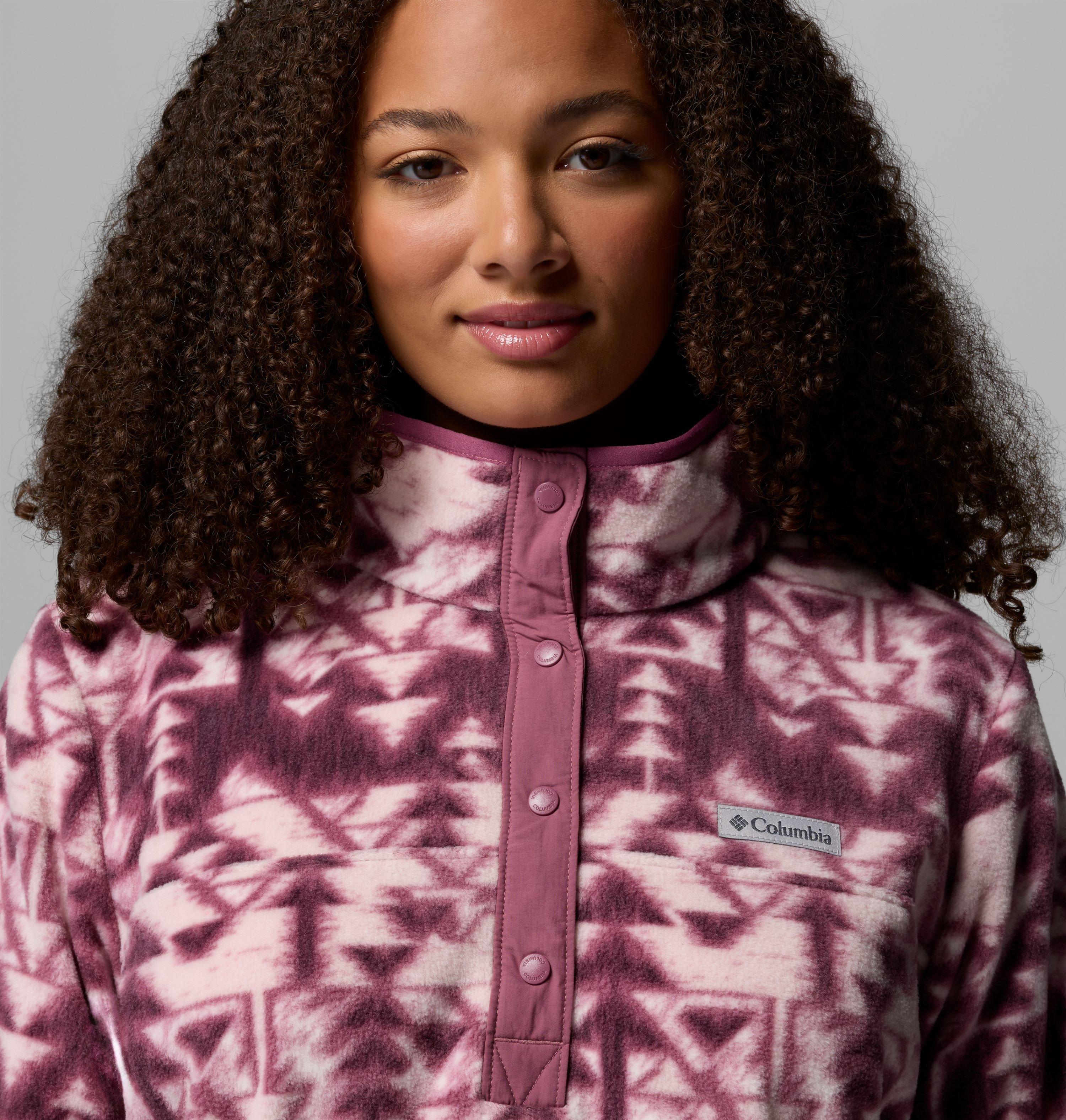 Chandail imprimé à demi-fermeture pressionnée en laine polaire Benton Springs pour femme – Grandes tailles 5