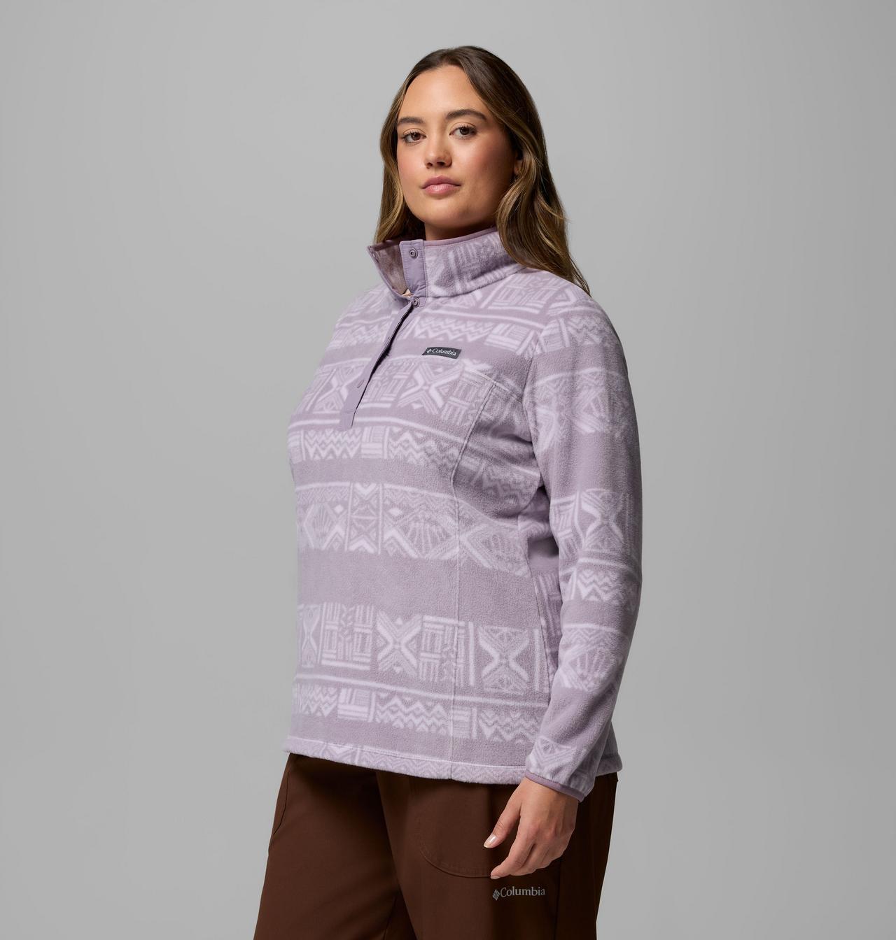 Women's Benton Springs™ Printed Half Snap Fleece Pullover - Plus Size | 554 | 1X 4