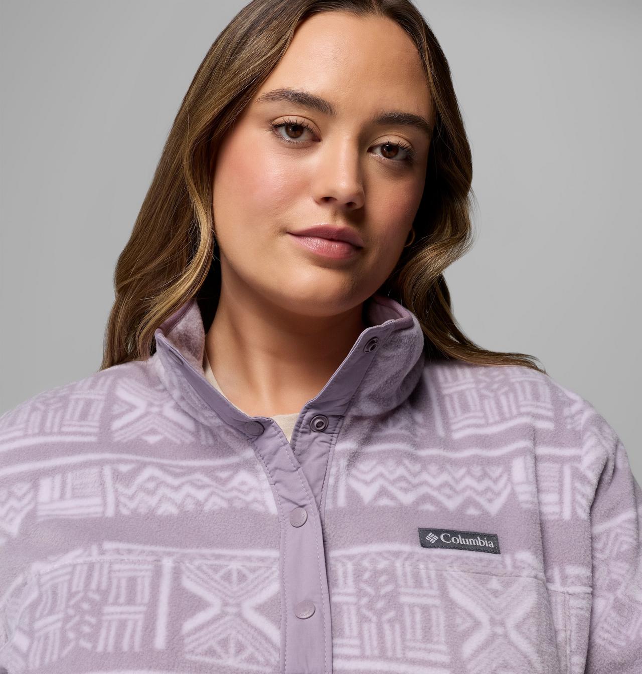Women's Benton Springs™ Printed Half Snap Fleece Pullover - Plus Size | 554 | 1X 5