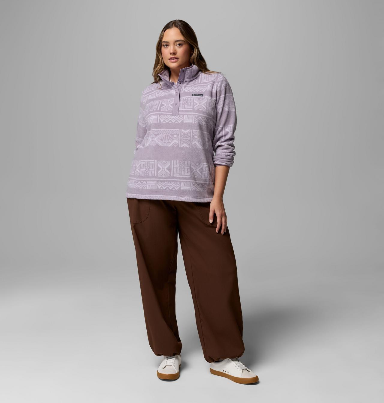 Women's Benton Springs™ Printed Half Snap Fleece Pullover - Plus Size | 554 | 1X 2
