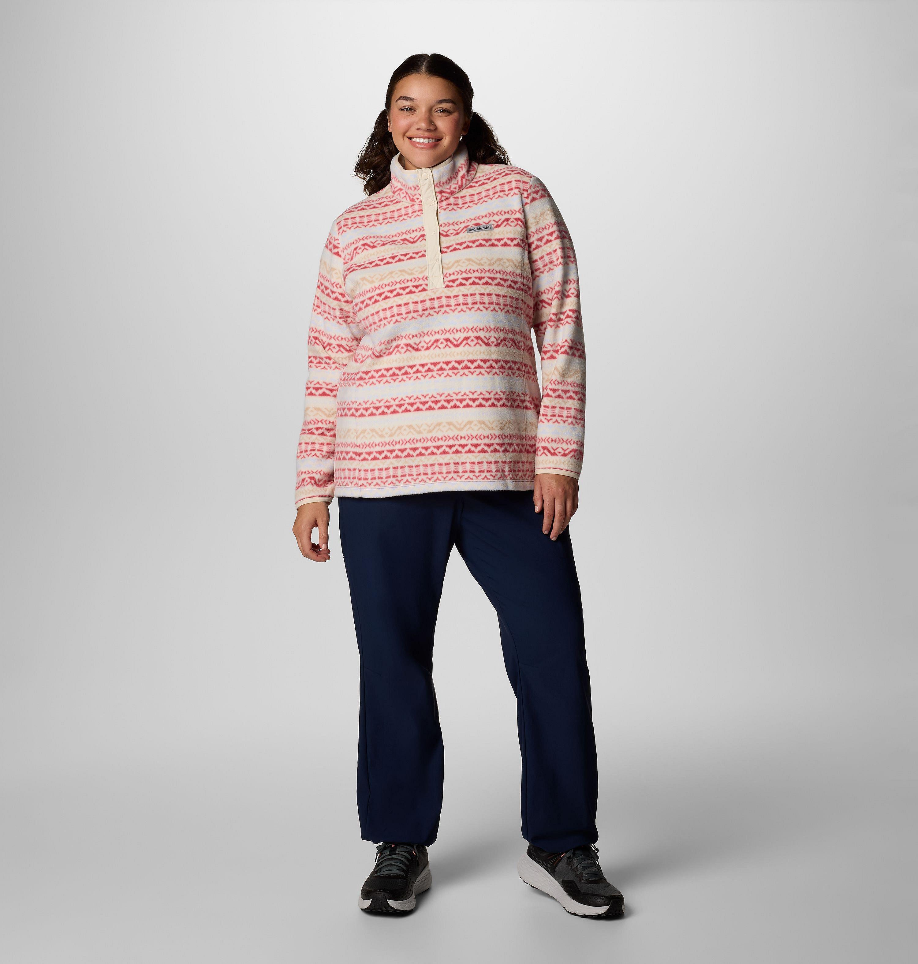 Women's Benton Springs Printed Half Snap Fleece Pullover - Plus Size 3