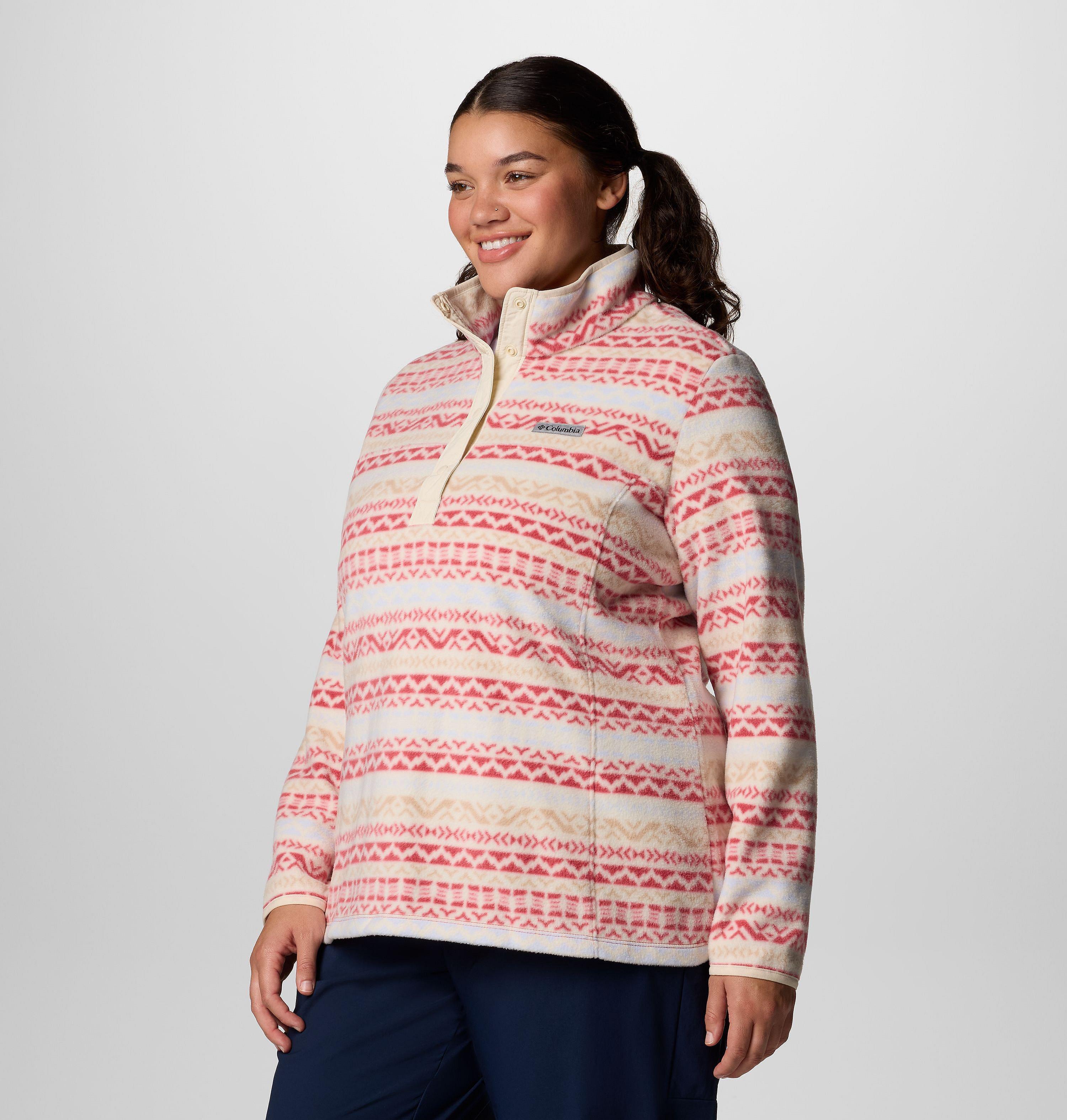 Women's Benton Springs Printed Half Snap Fleece Pullover - Plus Size 4