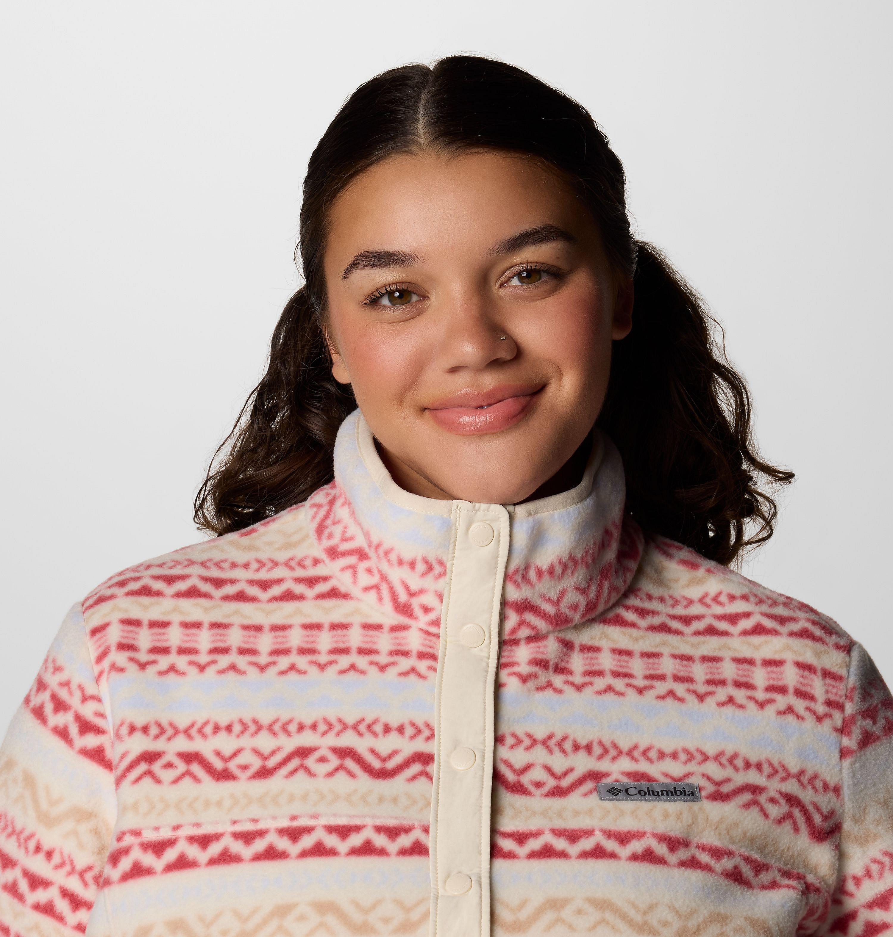 Women's Benton Springs Printed Half Snap Fleece Pullover - Plus Size 5