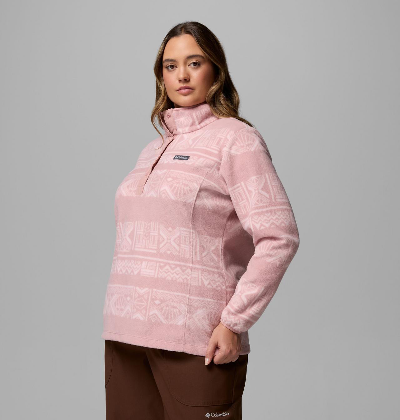 Women's Benton Springs™ Printed Half Snap Fleece Pullover - Plus Size 4