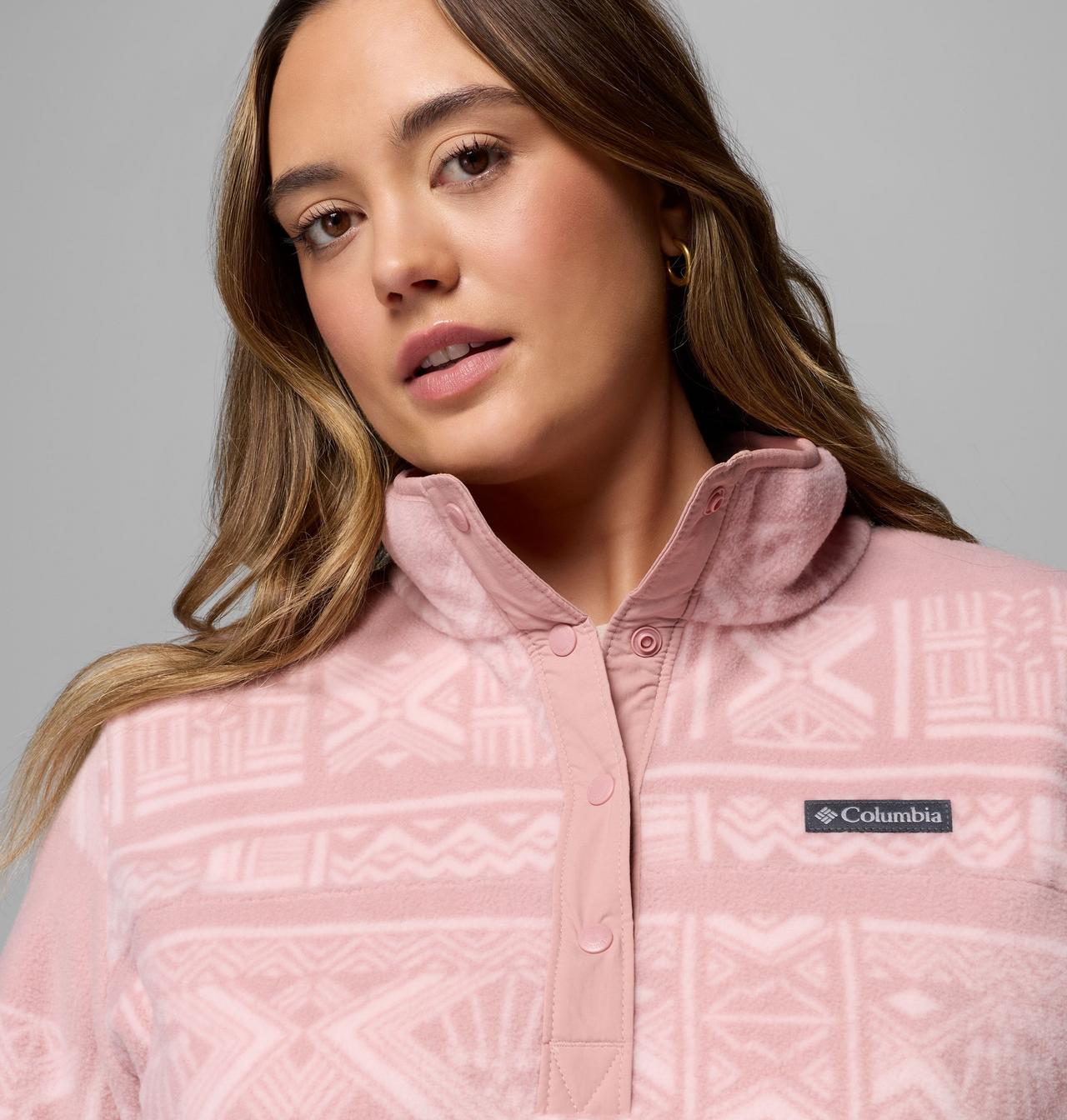 Women's Benton Springs™ Printed Half Snap Fleece Pullover - Plus Size 5