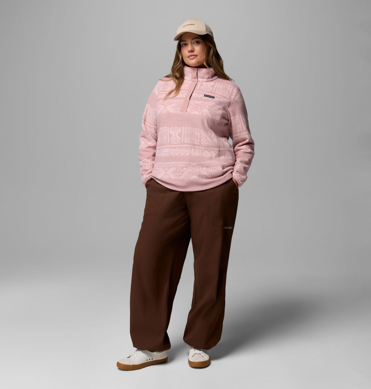 Women's Benton Springs™ Printed Half Snap Fleece Pullover - Plus Size 2