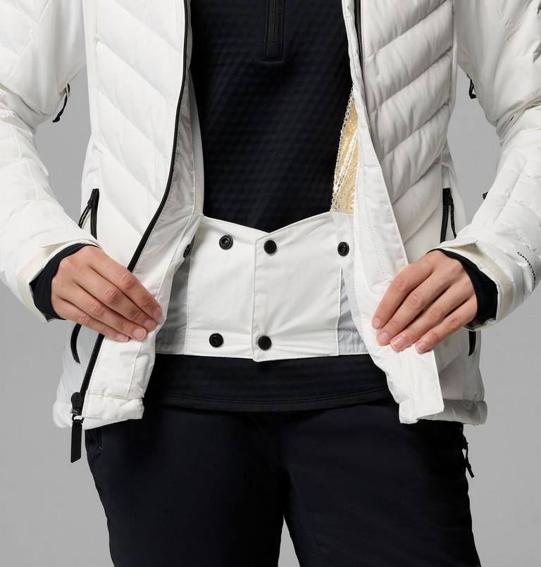 Women's Bird Mountain II Insulated Down Ski Jacket, Color: Sea Salt, image 7