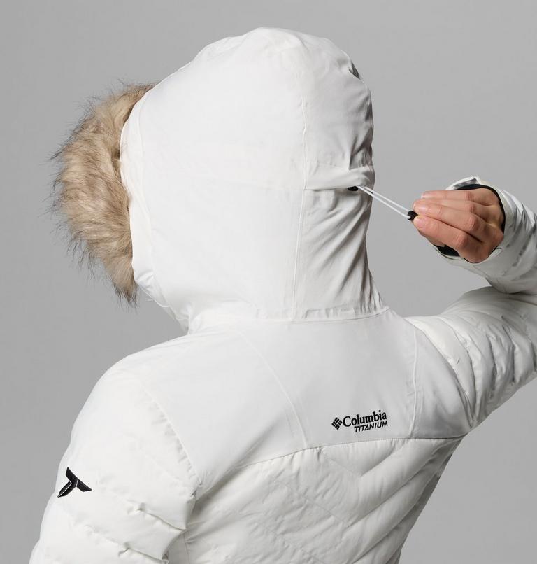 Women's Bird Mountain II Insulated Down Ski Jacket, Color: Sea Salt, image 10