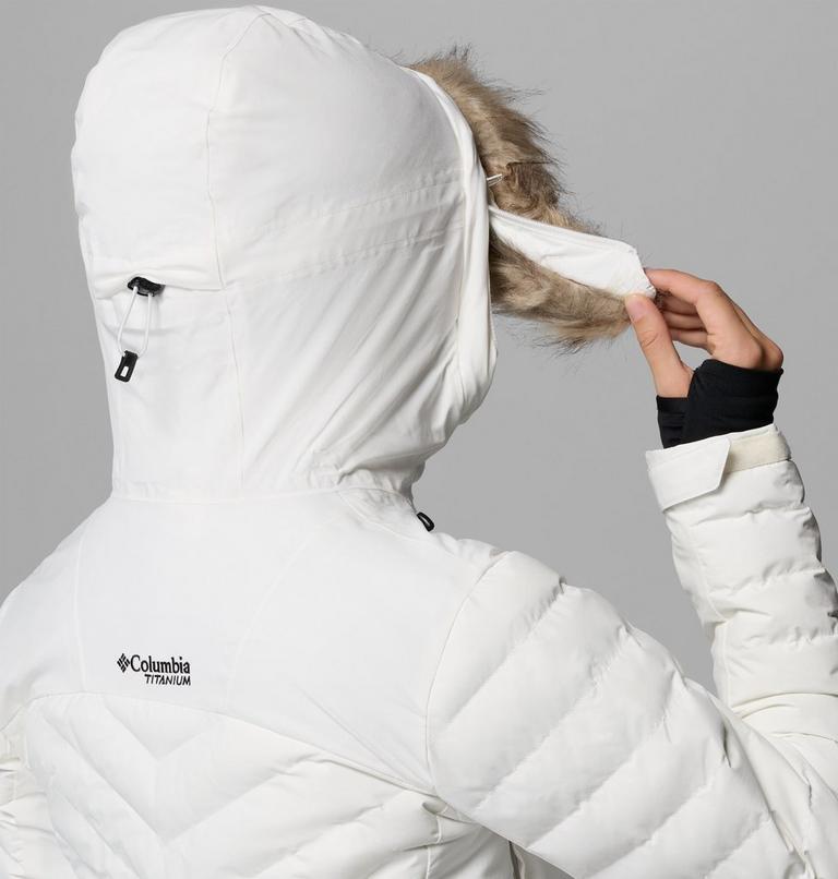 Women's Bird Mountain II Insulated Down Ski Jacket, Color: Sea Salt, image 11