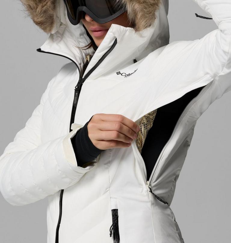 Women's Bird Mountain II Insulated Down Ski Jacket, Color: Sea Salt, image 12