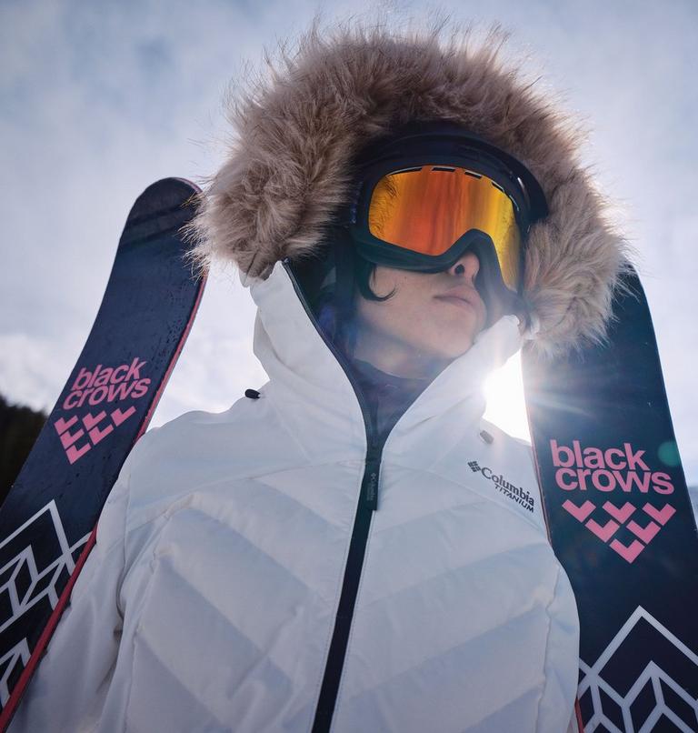 Women's Bird Mountain II Insulated Down Ski Jacket, Color: Sea Salt, image 14