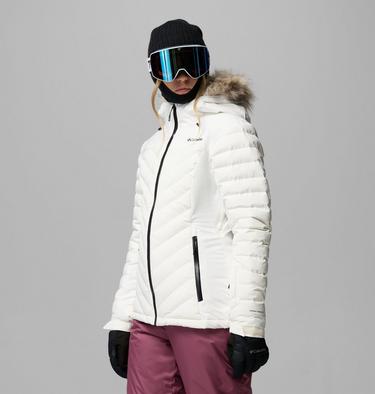 Women's Bird Mountain II Insulated Down Ski Jacket, Color: Sea Salt, image 4