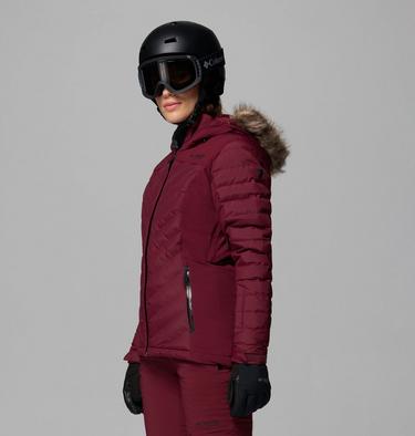 Women's Bird Mountain II Insulated Down Ski Jacket, Color: Rich Wine, image 8