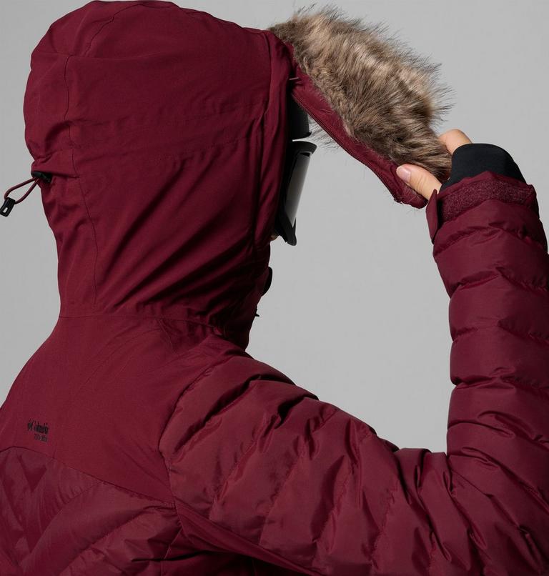 Women's Bird Mountain II Insulated Down Ski Jacket, Color: Rich Wine, image 11