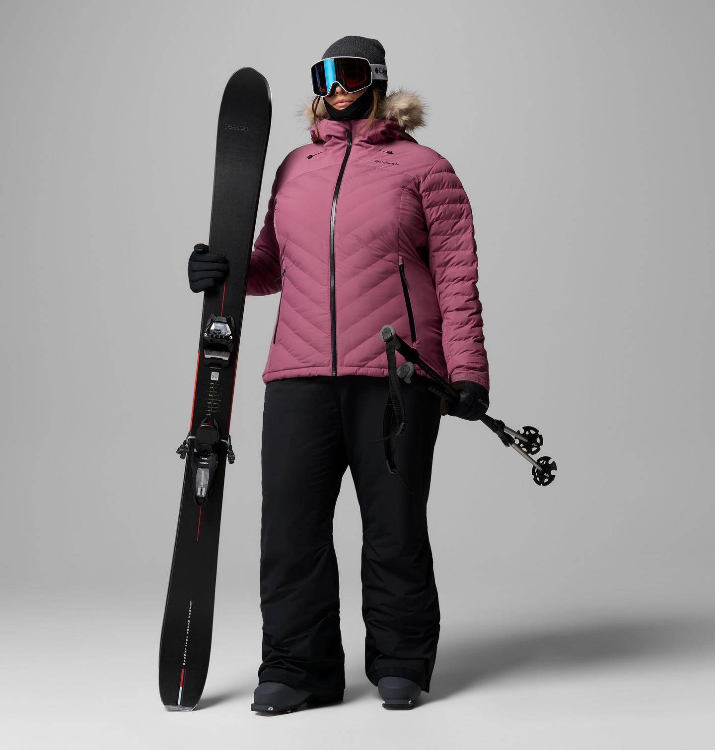 Женская куртка Columbia Bird Mountain III Insulated Jacket - Plus Size, цвет: Состаренный розовато-лиловый — фото 2