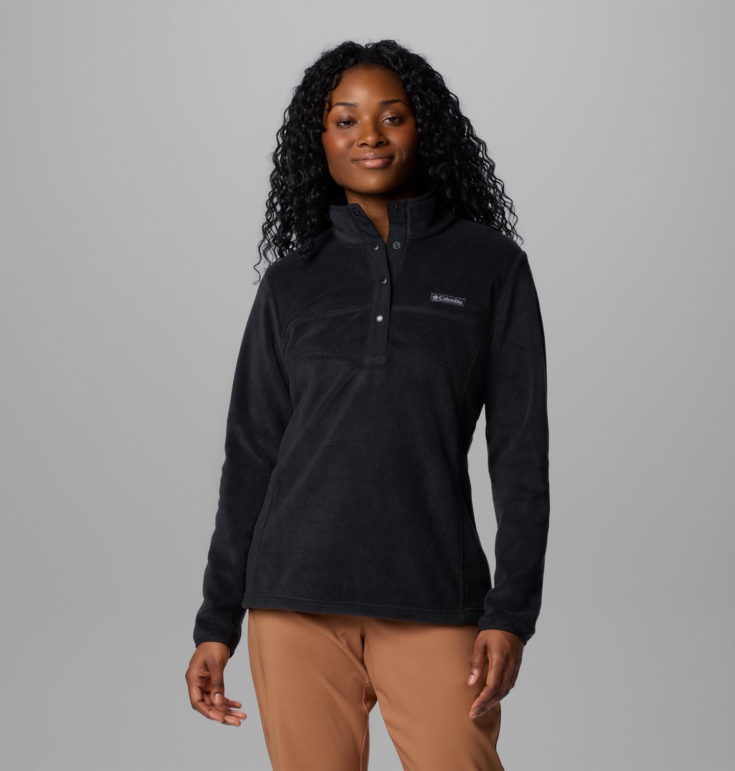 Женский свитер Columbia Benton Springs Half Snap Pullover Fleece II, цвет: Чёрный — фото 1
