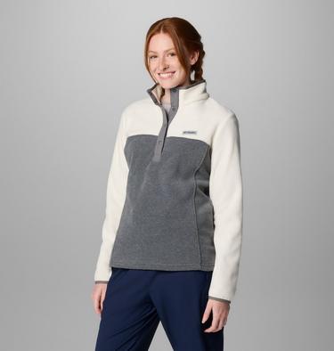 Benton Springs Half Snap Pullover für Frauen, Color: City Grey Heather, Chalk, image 32