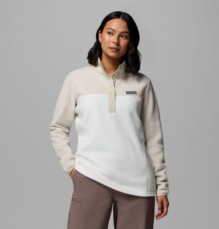 Women's Benton Springs Half Snap Pullover, Color: Sea Salt, Dark Stone, image 1