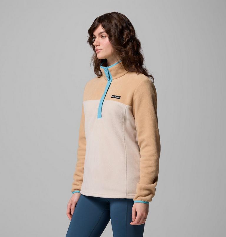 Women's Benton Springs Half Snap Pullover, Color: Dark Stone, Canoe, Vintage Blue, image 4