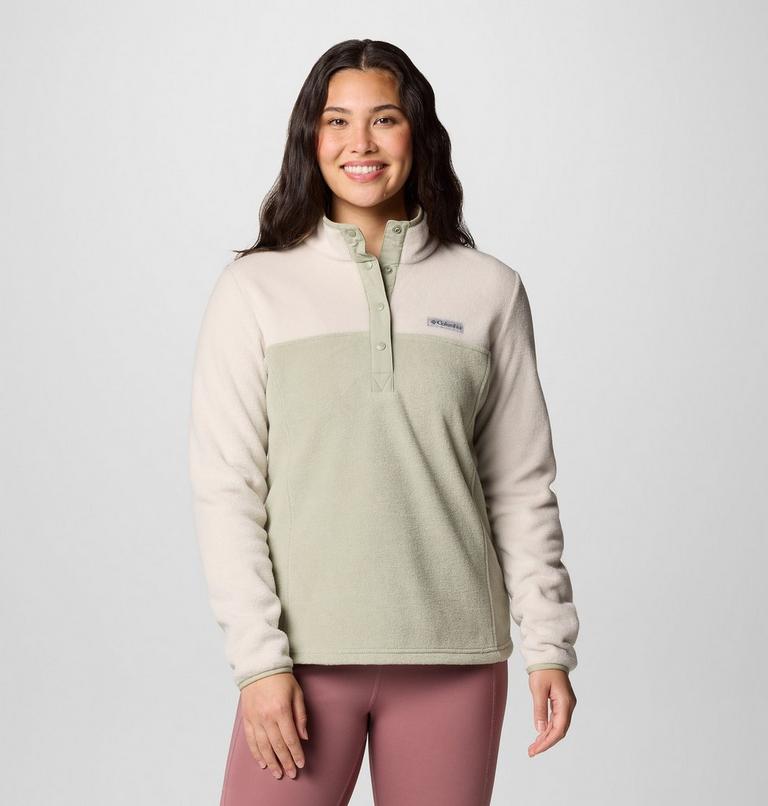 Women's Benton Springs Half Snap Pullover, Color: Dark Stone, Safari, image 1