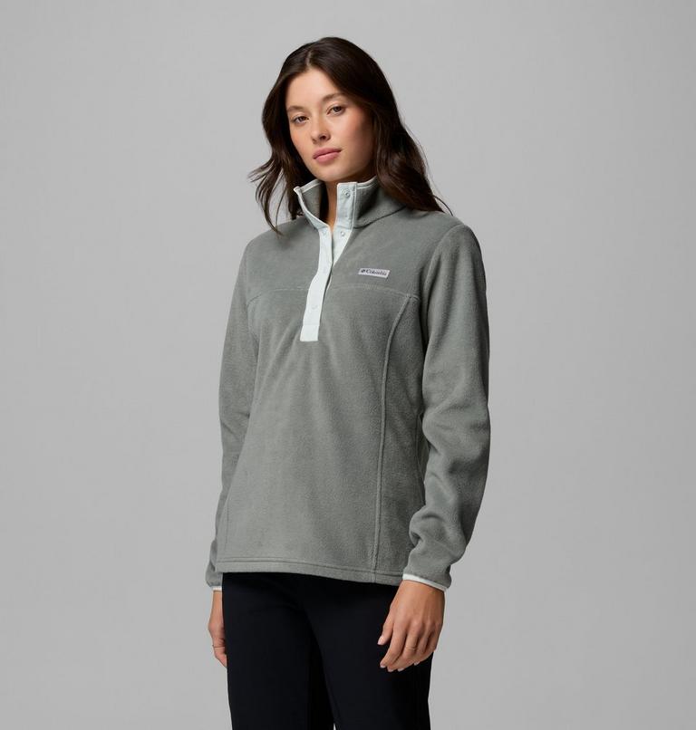 Forro polar con cierre medio a presi&oacute;n Benton Springs para mujer, Color: Sedona Sage, Tea Light, image 4