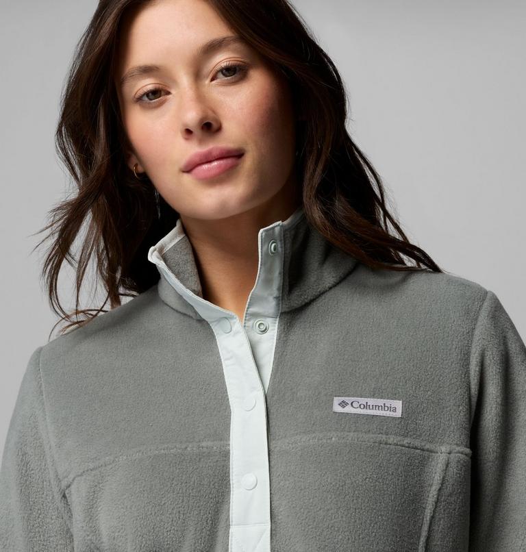 Forro polar con cierre medio a presi&oacute;n Benton Springs para mujer, Color: Sedona Sage, Tea Light, image 5