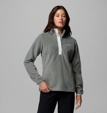 Forro polar con cierre medio a presi&oacute;n Benton Springs para mujer, Color: Sedona Sage, Tea Light, image 3