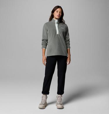 Forro polar con cierre medio a presi&oacute;n Benton Springs para mujer, Color: Sedona Sage, Tea Light, image 4