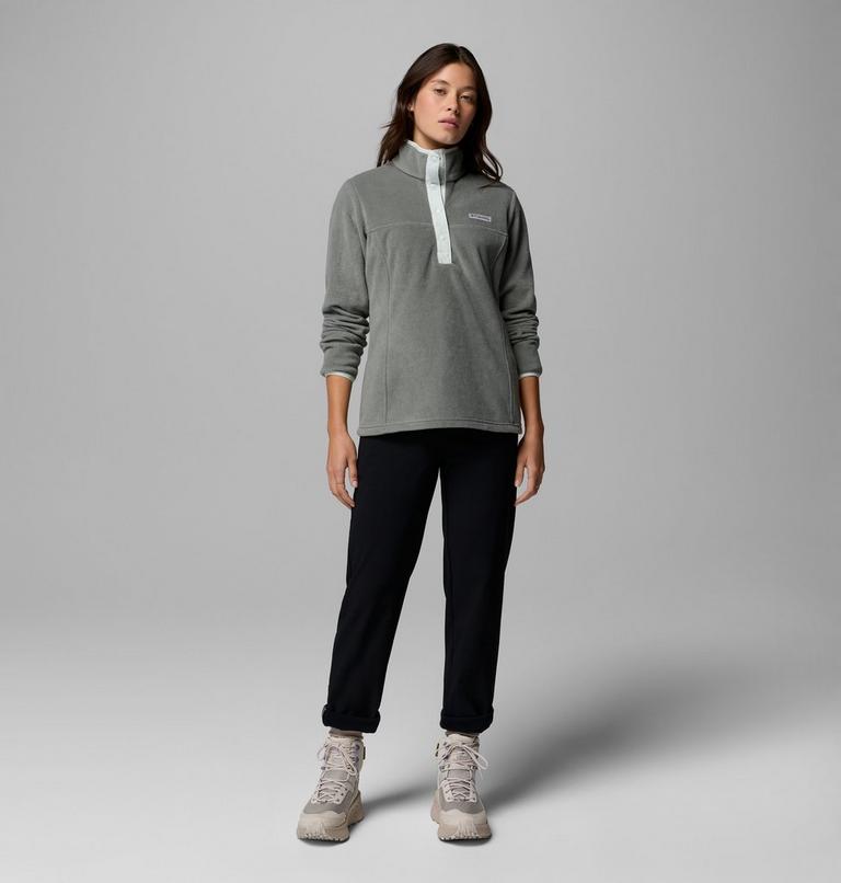 Forro polar con cierre medio a presi&oacute;n Benton Springs para mujer, Color: Sedona Sage, Tea Light, image 2