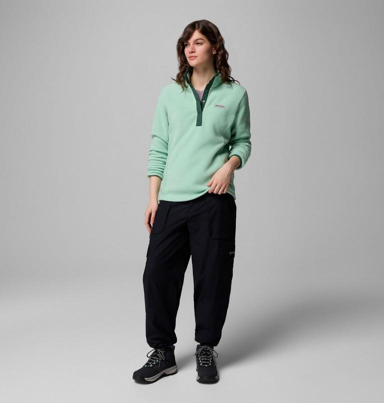 Women's Benton Springs Half Snap Pullover, Color: New Mint, Rain Forest, image 2