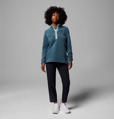 Forro polar con cierre medio a presión Benton Springs para mujer, Color: Everblue, Crushed Blue, image 10