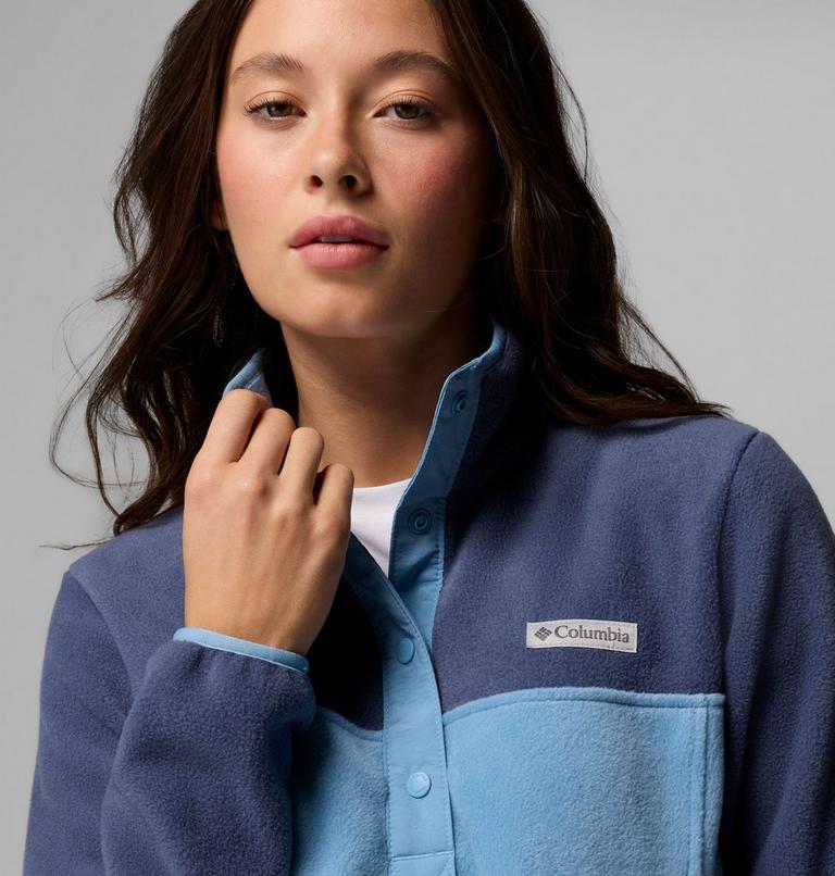Forro polar con cierre medio a presi&oacute;n Benton Springs para mujer, Color: Rainy Day, Nocturnal, image 5