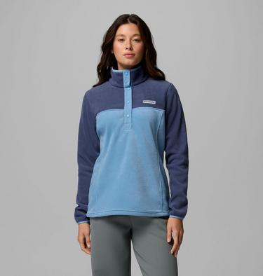 Forro polar con cierre medio a presi&oacute;n Benton Springs para mujer, Color: Rainy Day, Nocturnal, image 5